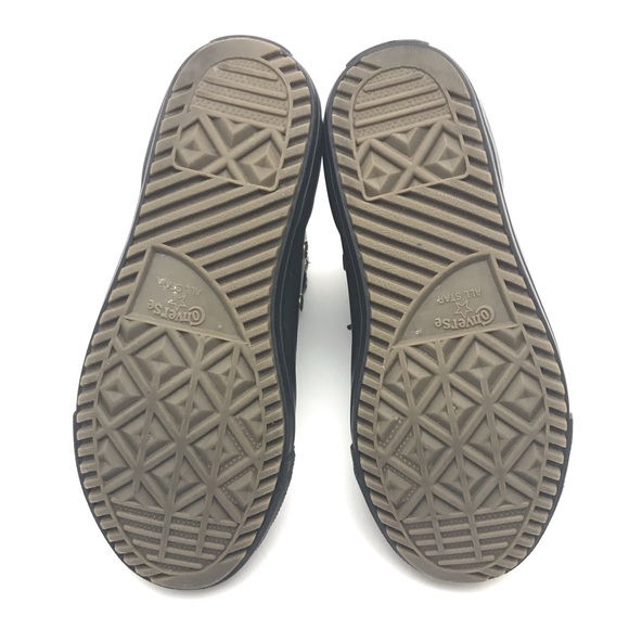 CONVERSE CT ALL STAR Sz 1 LEATHER FUR BOOT JUNIOR - Picture 8 of 8